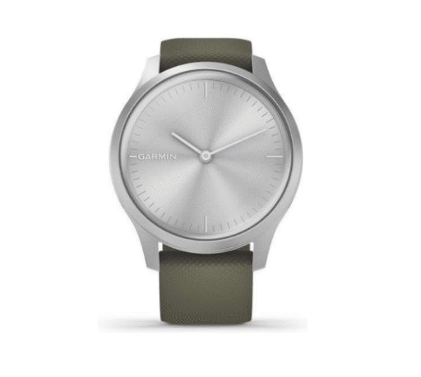 Reloj Garmin Vivomove Style, WW, Silver-Moss Green, Silicone  