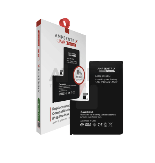 Bateria Iphone 15 Pro Max Ampsentrix Plus Extended Capacity Auto Programable