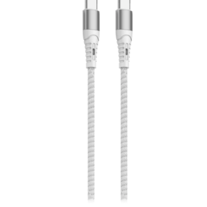 Cable Tipo C a Tipo C Mallado 60W Blanco