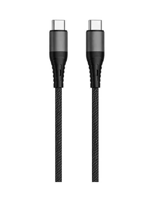 Cable Tipo C a Tipo C Mallado 60W Negro
