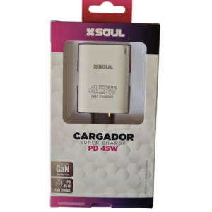 Cabezal Soul Fast Charge PD 45W GaN s/Cable